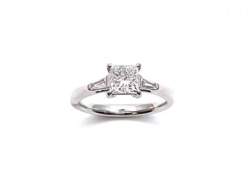 Platinum Princess Cut Diamond Solitaire Ring