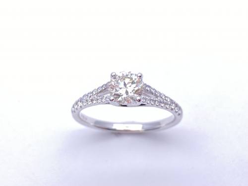 18ct Diamond Solitaire Ring Est 0.65ct