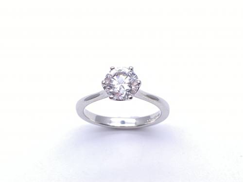 Platinum Diamond Solitaire Ring Est1.00
