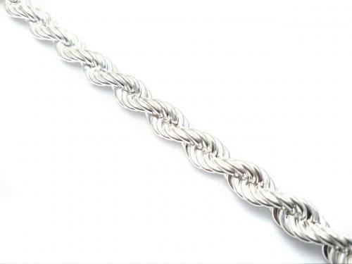 Silver Rope Bracelet 8.5 Inch
