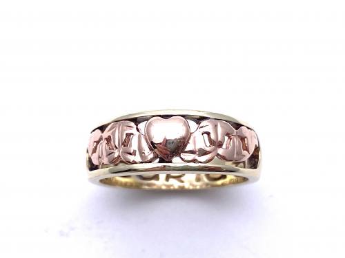 9ct Yellow & Rose Gold Clagau Ring
