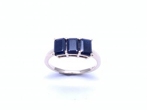 9ct Sapphire 3 Stone Ring