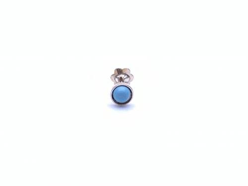 9ct Yellow Gold Turquoise Cartilage/Labret Stud