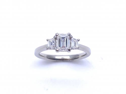 Platinum Diamond 3 Stone Ring 0.70ct