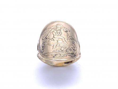 9ct Yellow Gold St. George Ring