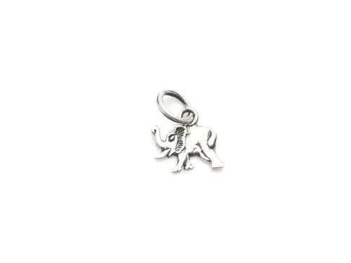 Silver Small Elephant Pendant/Charm