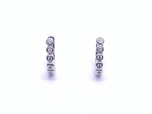 18ct Diamond Huggie Hoop Earrings