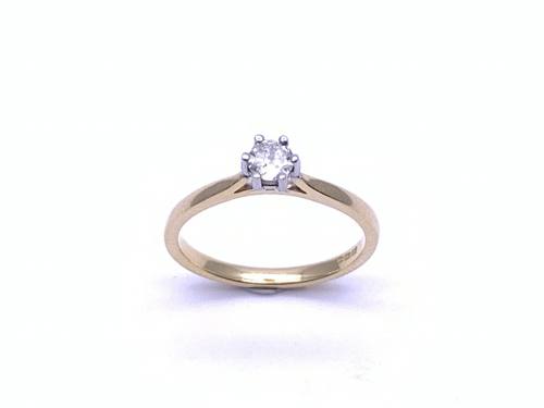 18ct Yellow Gold Diamond Solitaire Ring