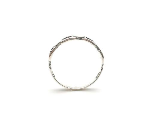 Silver Link Design Band Ring