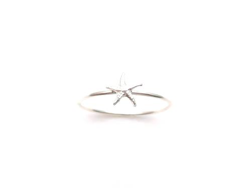 Silver Starfish Ring