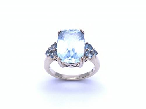 9ct Blue Topaz Solitaire Dress Ring
