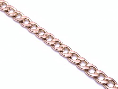 9ct Rose Gold Semi Solid Curb Bracelet