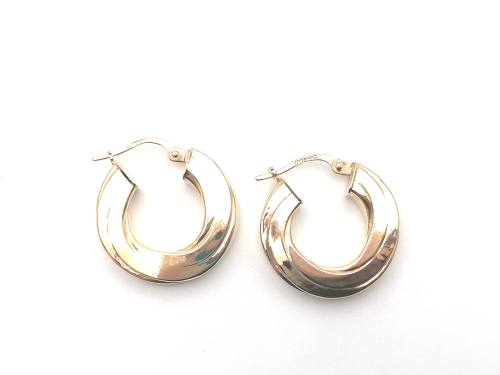 9ct Yellow Gold Round Hoop Earrings