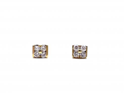 18ct Yellow Gold Diamond Stud Earrings
