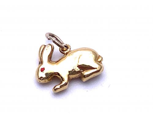 9ct Yellow Gold Hare Charm