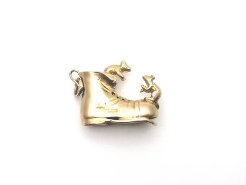 9ct Yellow Gold Old Boot Charm