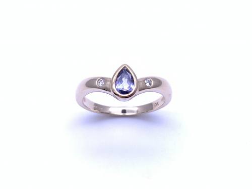 9ct Tanzanite & Diamond Ring