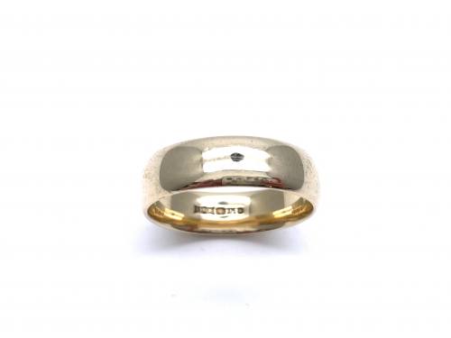 9ct Yellow Gold Plain Wedding Ring 6mm