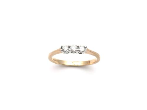 9ct Diamond 3 Stone Ring 0.25ct