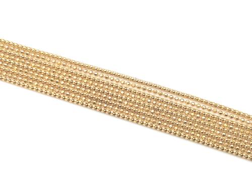 9ct Yellow Gold 9 Row Bead Bracelet