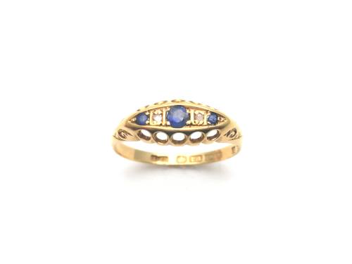 Edwardian 18ct Sapphire & Diamond Ring