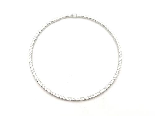 Silver Rope Detail Bangle