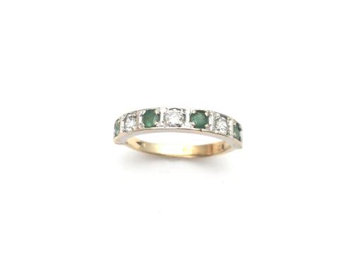 Emerald & CZ Eternity Ring