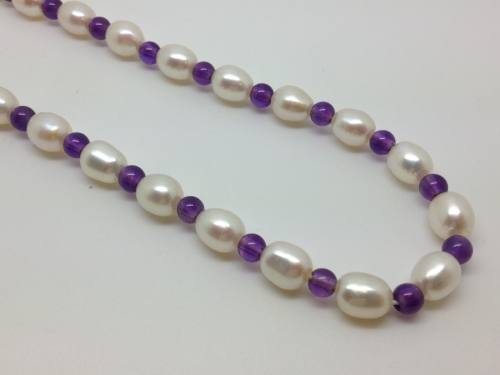 Freshwater Pearl And Amethyst Beads