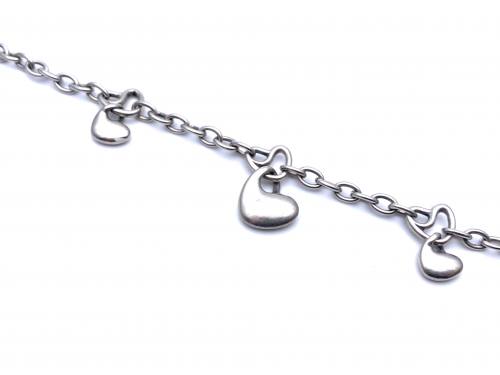 925 Heart Link t-Bar Bracelet