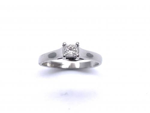 Platinum Princess Diamond Soliatre Ring