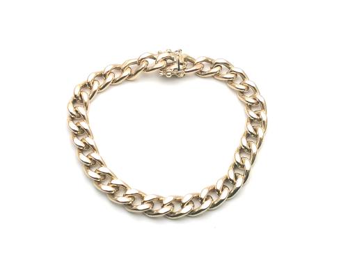 9ct Yellow Gold Hollow Curb Bracelet