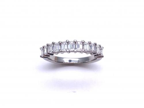 Platinum Diamond Half Eternity Ring 1.30ct