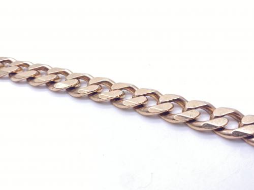 9ct Yellow Gold Curb Bracelet 8 3/4 in