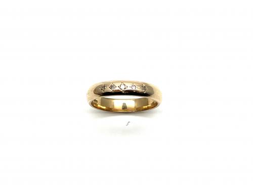 14ct Yellow Gold Diamond Band Ring