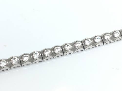 Silver CZ Bracelet 7.5 inch