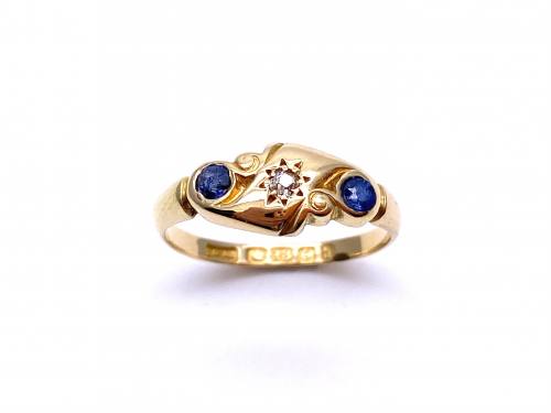 18ct Sapphire & Diamond Ring 1907