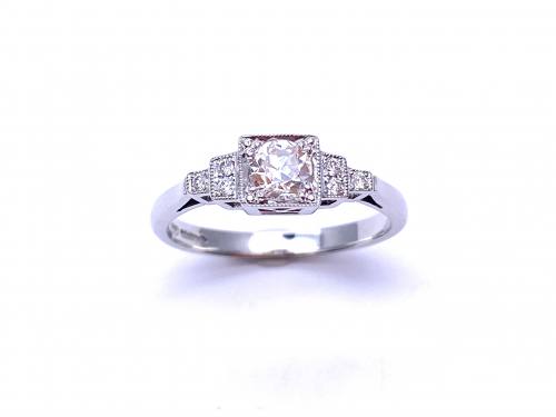 Platinum Diamond Ring 0.42ct