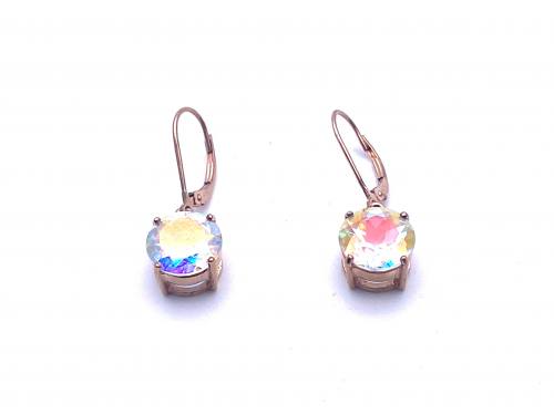 9ct Rose Gold Topaz Drop Earrings