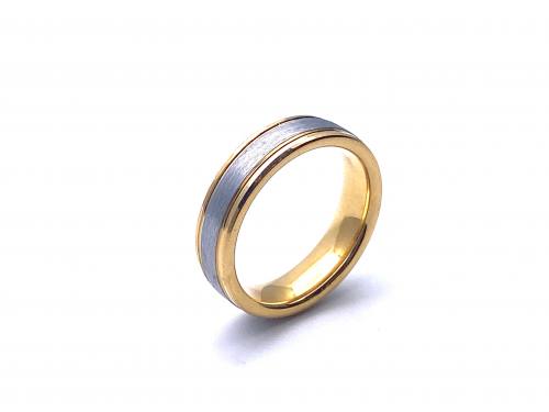 Tungsten Carbide Ring Yellow Gold IP Plating