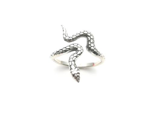 Silver Snake Detail Ring