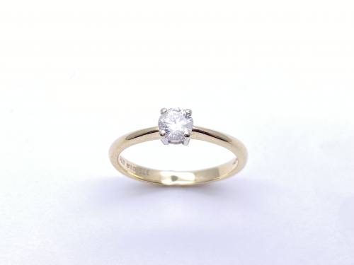 9ct Yellow Gold Diamond Solitaire Ring