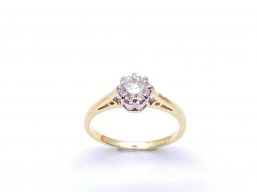 18ct Yellow Gold Diamond Solitaire Ring