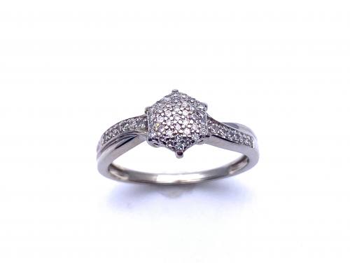 9ct Diamond Cluster Ring 0.25ct