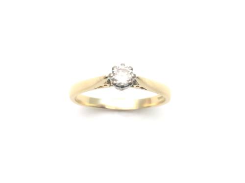 18ct Yellow Gold Diamond Solitaire Ring