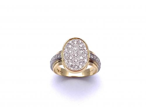 18ct Yellow Gold Diamond Cluster Ring