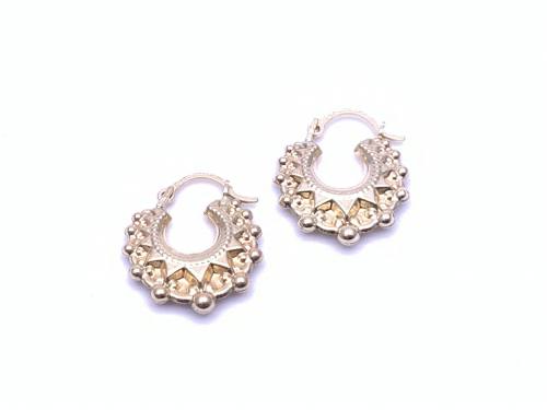 9ct Yellow Gold Baby Creole Hoop Earrings 17x15mm
