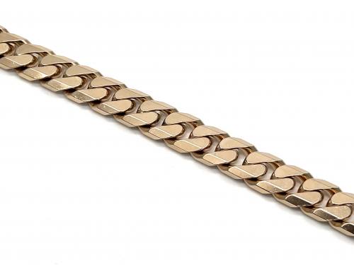 9ct Yellow Gold Heavy Curb Bracelet 9.5