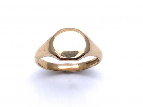 22ct Rose Gold Plain Signet Ring