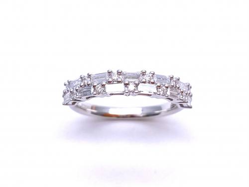 Platinum Diamond 2 Row Ring 0.70ct