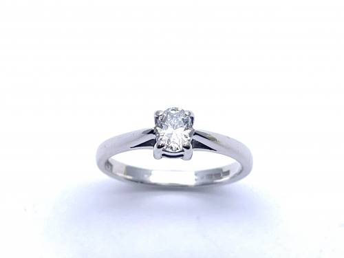 18ct Diamond Solitaire Ring Est 0.33ct